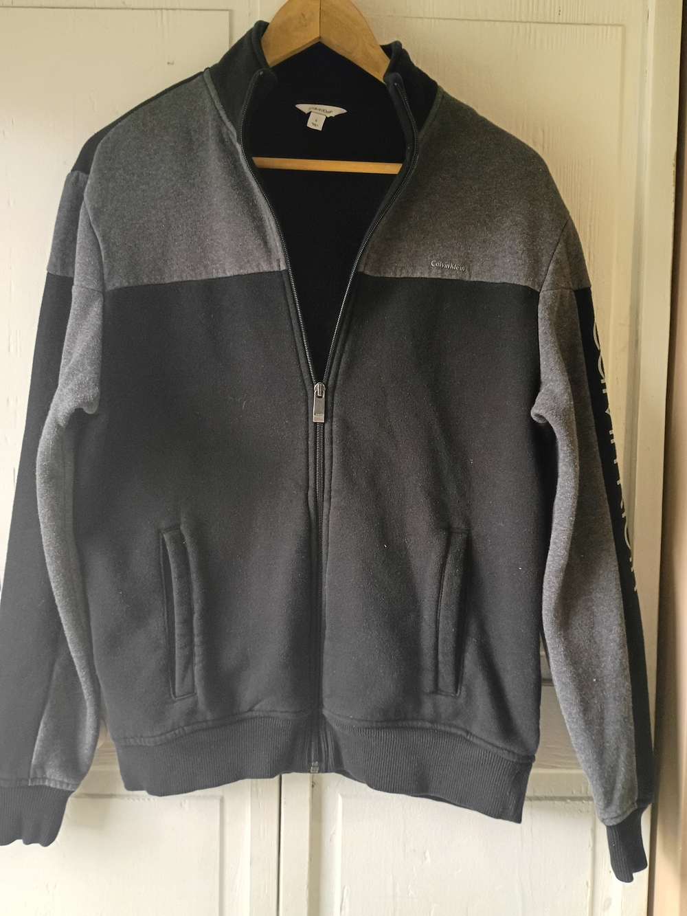 Calvin Klein Black Fleece Zip Jacket
